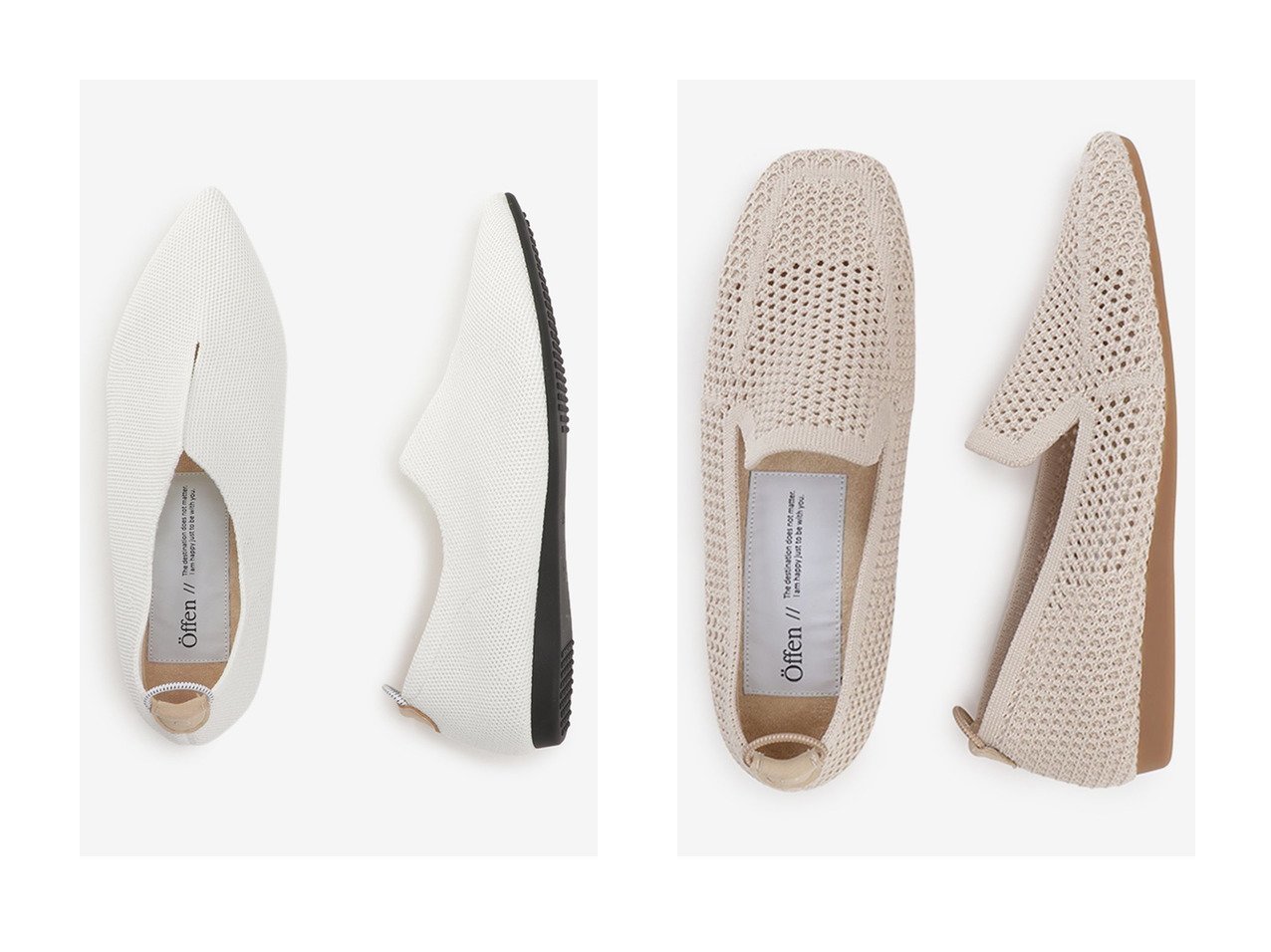 【Offen/オッフェン】のpointed-SLIT SIMP&square-MESH 【ECで売れてるランキング上位の人気ファッション通販 コーディネート通販 / Popular clothes】おすすめ！トレンド、レディースファッションの通販  おすすめ人気トレンドファッション通販アイテム インテリア・キッズ・メンズ・レディースファッション・服の通販 founy(ファニー) 　ファッション　Fashion　レディースファッション　WOMEN　おすすめ　Recommend　クッション　Cushion　シアー　Sheer　シューズ　Shoes　フラット　Flat　モダン　Modern　軽量　Lightweight　ブラック系　Black　ホワイト系　White　ベージュ系　Beige　|ID:crp329100000207380