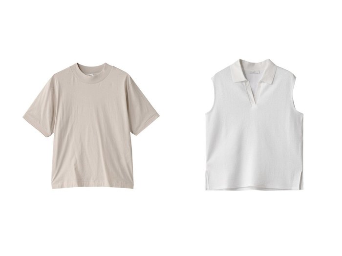 【ATON/エイトン】のFRESCA NUBUCK モックネック Tシャツ&LINEN JERSEY ポロ タンクトップ 【トップス、カットソー 人気ファッション通販 コーディネート通販】おすすめ！人気、トレンド、レディースファッションの通販  おすすめ人気トレンドファッション通販アイテム 人気、トレンドファッション・服の通販 founy(ファニー) ファッション Fashion レディースファッション WOMEN トップス・カットソー Tops/Tshirt シャツ/ブラウス Shirts/Blouses ロング / Tシャツ T-Shirts カットソー Cut and Sewn キャミソール / ノースリーブ No Sleeves 2025年 2025 2025春夏・S/S Ss,Spring/Summer,2025 インド India インナー Inner ショート Short ジャージ Jersey スリーブ Sleeve バランス Balance モックネック Mock Neck リラックス Relax エレガント 上品 Elegant 夏 Summer 定番 Standard 春 Spring S/S・春夏 Ss・Spring/Summer |ID:crp329100000207425