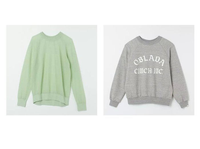 【mtmodelist/エムティーモデリスト】のビスコースリネンニット&【Oblada/オブラダ】のOBLADA CINCH LOGO SWEAT 【トップス、カットソー 人気ファッション通販 コーディネート通販】おすすめ！人気、トレンド、レディースファッションの通販  おすすめ人気トレンドファッション通販アイテム 人気、トレンドファッション・服の通販 founy(ファニー) ファッション Fashion レディースファッション WOMEN トップス・カットソー Tops/Tshirt ニット Knit Tops パーカ Sweats スウェット Sweat インナー Inner キャミソール Camisole シアー Sheer シンプル Simple タンク Tank フェミニン Feminine ミックス Mix リネン Linen おすすめ Recommend コンパクト Compact シルバー Silver スウェット Sweat スリーブ Sleeve チェーン Chain ネックレス Necklace パール Pearl プリント Print エレガント 上品 Elegant 洗える Washable |ID:crp329100000207536