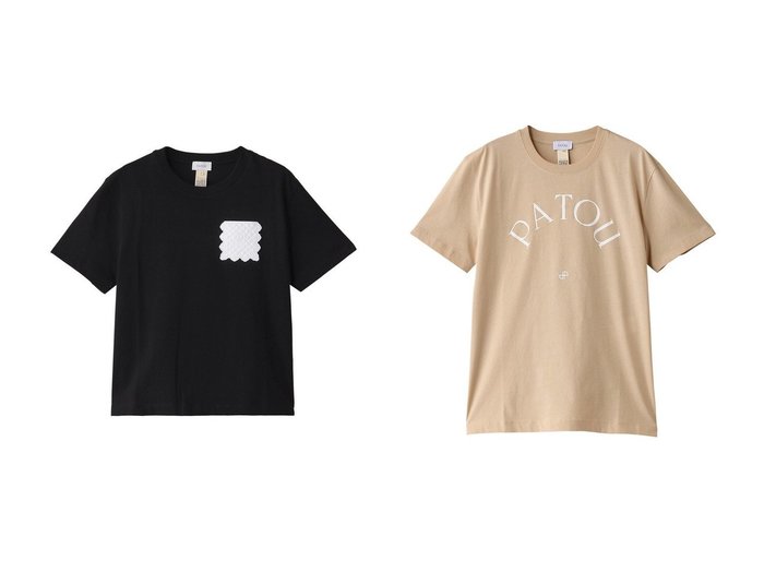 【PATOU/パトゥ】のブティポケットTシャツ&PATOU JP ロゴ Tシャツ 【トップス、カットソー 人気ファッション通販 コーディネート通販】おすすめ！人気、トレンド、レディースファッションの通販  おすすめ人気トレンドファッション通販アイテム 人気、トレンドファッション・服の通販 founy(ファニー) 　ファッション　Fashion　レディースファッション　WOMEN　トップス・カットソー　Tops/Tshirt　シャツ/ブラウス　Shirts/Blouses　ロング / Tシャツ　T-Shirts　カットソー　Cut and Sewn　2025年　2025　2025春夏・S/S　Ss,Spring/Summer,2025　ショート　Short　スリーブ　Sleeve　ボトム　Bottom　夏　Summer　春　Spring　S/S・春夏　Ss・Spring/Summer　|ID:crp329100000207570