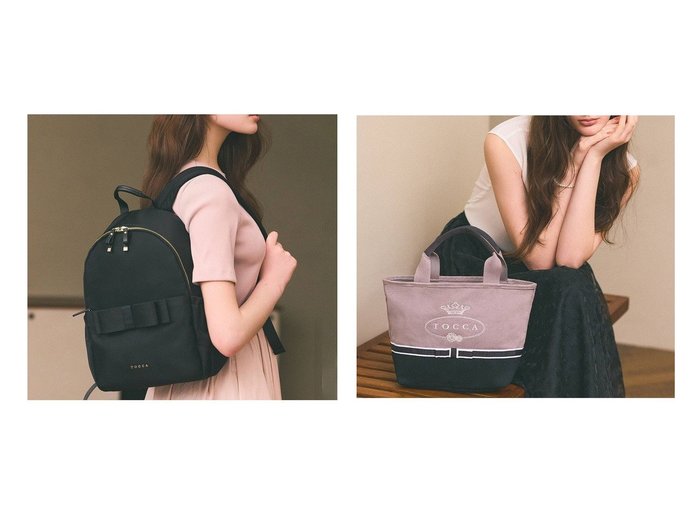 【TOCCA/トッカ】の【A4サイズ対応・撥水】RIBBON BRICK BACKPACK バックパック&【選べる2種類のデザイン!】【大人百花掲載】MEMORIES of TOCCA CANVASTOTE キャンバストートバッグ 【ECで売れてるランキング上位の人気ファッション通販 コーディネート通販 / Popular clothes】おすすめ！トレンド、レディースファッションの通販  おすすめ人気トレンドファッション通販アイテム 人気、トレンドファッション・服の通販 founy(ファニー) ファッション Fashion レディースファッション WOMEN バッグ Bag ジップ Zip 財布 Wallet 雑誌 Magazine フロント Front ポケット Pocket メタル Metal モチーフ Motif リボン Ribbon リュック Ruck Sack 旅行 Travel エレガント 上品 Elegant ビジネス 仕事 通勤 Business カラフル Colorful コレクション Collection 人気 Popularity フェミニン Feminine A/W・秋冬 Aw・Autumn/Winter・Fw・Fall-Winter 冬 Winter 2024年 2024 2024-2025秋冬・A/W Aw/Autumn/Winter/Fw/Fall/2024-2025 |ID:crp329100000207651