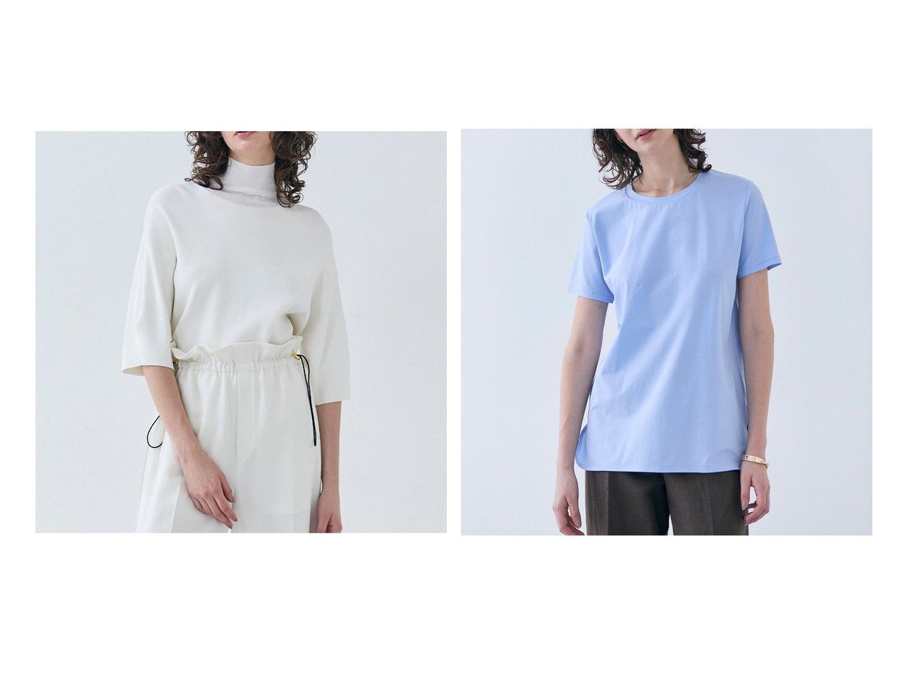 【BEIGE,/ベイジ,】の【洗える】 半袖タートルニットトップス&【洗える】 半袖コットンTシャツ 【トップス、カットソー 人気ファッション通販 コーディネート通販】おすすめ！人気、トレンド、レディースファッションの通販  おすすめ人気トレンドファッション通販アイテム インテリア・キッズ・メンズ・レディースファッション・服の通販 founy(ファニー) 　ファッション　Fashion　レディースファッション　WOMEN　トップス・カットソー　Tops/Tshirt　ニット　Knit Tops　シャツ/ブラウス　Shirts/Blouses　ロング / Tシャツ　T-Shirts　カットソー　Cut and Sewn　NEW・新作・新着・新入荷　New Arrivals　セーター　Sweater　タートルネック　Turtleneck　バランス　Balance　ボトム　Bottom　ロング　Long　ワイド　Wide　人気　Popularity　ビジネス 仕事 通勤　Business　半袖　Short Sleeve　夏　Summer　定番　Standard　春　Spring　S/S・春夏　Ss・Spring/Summer　洗える　Washable　秋　Autumn/Fall　インナー　Inner　カットソー　Cut And Sew　カーディガン　Cardigan　シンプル　Simple　ジャケット　Jacket　ストレッチ　Stretch　A/W・秋冬　Aw・Autumn/Winter・Fw・Fall-Winter　エレガント 上品　Elegant　2025年　2025　2025春夏・S/S　Ss,Spring/Summer,2025　ブラック系　Black　|ID:crp329100000207747