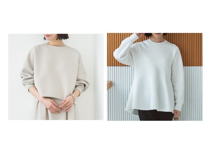 【UNFILO/アンフィーロ 自由区】の【ストレッチ/軽量】BEAUTY FORM JERSEY クロップド トップス&【ストレッチ/軽量】BEAUTY FORM JERSEY ペプラム トップス 【トップス、カットソー 人気ファッション通販 コーディネート通販】おすすめ！人気、トレンド、レディースファッションの通販  おすすめ人気トレンドファッション通販アイテム 人気、トレンドファッション・服の通販 founy(ファニー) ファッション Fashion レディースファッション WOMEN トップス・カットソー Tops/Tshirt パーカ Sweats スウェット Sweat クロップド Cropped 軽量 Lightweight ジャージー Jersey スウェット Sweat ストレッチ Stretch スリーブ Sleeve バランス Balance フォルム Form ワイド Wide A/W・秋冬 Aw・Autumn/Winter・Fw・Fall-Winter S/S・春夏 Ss・Spring/Summer NEW・新作・新着・新入荷 New Arrivals 夏 Summer |ID:crp329100000207848