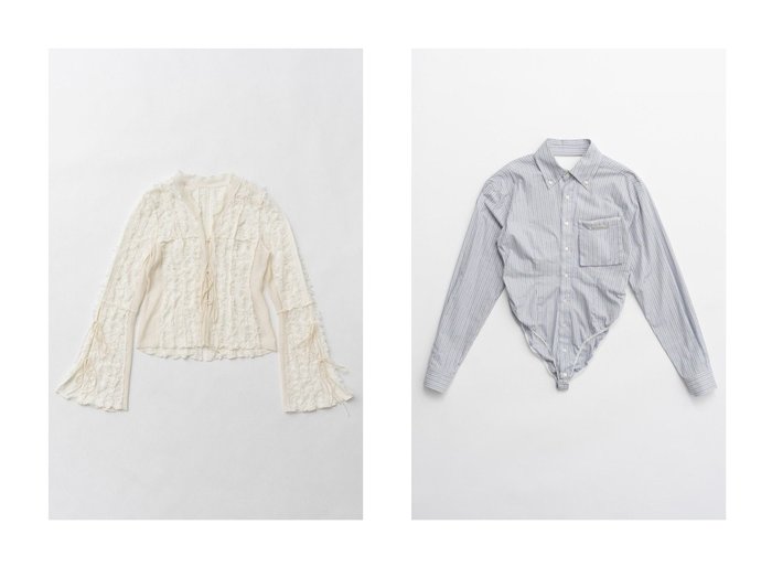 【PRANK PROJECT/プランク プロジェクト】のフリンジジャガードフリルカーデ Fringe Jacquard Frill Cardigan&マルチファブリックボディースーツ Multi Fabric Bodysuit 【 人気ファッション通販 コーディネート通販】おすすめ！人気、トレンド、レディースファッションの通販  おすすめ人気トレンドファッション通販アイテム インテリア・キッズ・メンズ・レディースファッション・服の通販 founy(ファニー) https://founy.com/ ファッション Fashion レディースファッション WOMEN トップス・カットソー Tops/Tshirt カーディガン Cardigans シャツ/ブラウス Shirts/Blouses 2025年 2025 2025春夏・S/S Ss,Spring/Summer,2025 おすすめ Recommend カーディガン Cardigan コンビ Combination シアー Sheer シャーリング Shirring スリーブ Sleeve デニム Denim フリル Frills フリンジ Fringe ロング Long 夏 Summer 春 Spring S/S・春夏 Ss・Spring/Summer 羽織 Haori エレガント 上品 Elegant カッティング Cutting クラシカル Classical スーツ Suit ダウン Down ミックス Mix ランジェリー Lingerie レース Race |ID:crp329100000207858