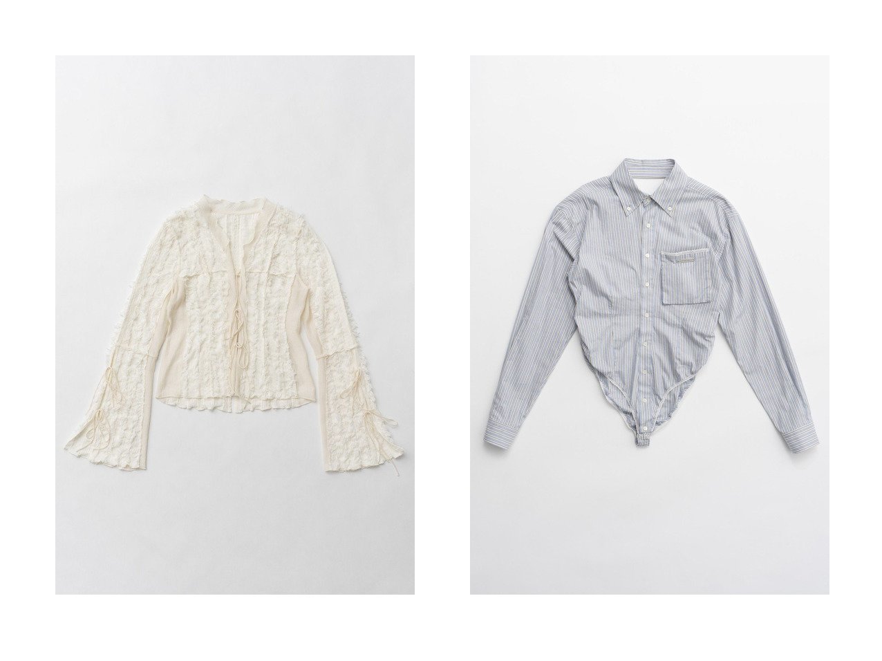 【PRANK PROJECT/プランク プロジェクト】のフリンジジャガードフリルカーデ Fringe Jacquard Frill Cardigan&マルチファブリックボディースーツ Multi Fabric Bodysuit 【 人気ファッション通販 コーディネート通販】おすすめ！人気、トレンド、レディースファッションの通販  おすすめ人気トレンドファッション通販アイテム インテリア・キッズ・メンズ・レディースファッション・服の通販 founy(ファニー) 　ファッション　Fashion　レディースファッション　WOMEN　トップス・カットソー　Tops/Tshirt　カーディガン　Cardigans　シャツ/ブラウス　Shirts/Blouses　2025年　2025　2025春夏・S/S　Ss,Spring/Summer,2025　おすすめ　Recommend　カーディガン　Cardigan　コンビ　Combination　シアー　Sheer　シャーリング　Shirring　スリーブ　Sleeve　デニム　Denim　フリル　Frills　フリンジ　Fringe　ロング　Long　夏　Summer　春　Spring　S/S・春夏　Ss・Spring/Summer　羽織　Haori　エレガント 上品　Elegant　カッティング　Cutting　クラシカル　Classical　スーツ　Suit　ダウン　Down　ミックス　Mix　ランジェリー　Lingerie　レース　Race　ブラック系　Black　イエロー系　Yellow　ベージュ系　Beige　ブルー系　Blue　ホワイト系　White　|ID:crp329100000207858