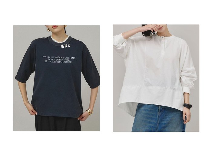 【Curensology/カレンソロジー】の【UNIVERSAL OVERALL】別注ショートスリーブTシャツ&〈&RC〉ワッフルヘンリープルオーバー 【トップス、カットソー 人気ファッション通販 コーディネート通販】おすすめ！人気、トレンド、レディースファッションの通販  おすすめ人気トレンドファッション通販アイテム インテリア・キッズ・メンズ・レディースファッション・服の通販 founy(ファニー) https://founy.com/ ファッション Fashion レディースファッション WOMEN トップス・カットソー Tops/Tshirt シャツ/ブラウス Shirts/Blouses ロング / Tシャツ T-Shirts カットソー Cut and Sewn プルオーバー Pullover 2025年 2025 2025春夏・S/S Ss,Spring/Summer,2025 ショート Short スリーブ Sleeve 別注 Special Order 夏 Summer 春 Spring S/S・春夏 Ss・Spring/Summer ロング Long ワッフル Waffle 軽量 Lightweight |ID:crp329100000208055