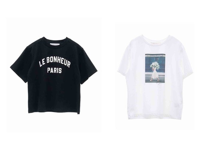 【31 Sons de mode/トランテアン ソン ドゥ モード】のロゴプリントTシャツ&フラワーフォトTシャツ 【 人気ファッション通販 コーディネート通販】おすすめ！人気、トレンド、レディースファッションの通販  おすすめ人気トレンドファッション通販アイテム インテリア・キッズ・メンズ・レディースファッション・服の通販 founy(ファニー) https://founy.com/ ファッション Fashion レディースファッション WOMEN トップス・カットソー Tops/Tshirt シャツ/ブラウス Shirts/Blouses ロング / Tシャツ T-Shirts カットソー Cut and Sewn 2025年 2025 2025春夏・S/S Ss,Spring/Summer,2025 おすすめ Recommend グラフィック Graphic ショート Short スリーブ Sleeve プリント Print 夏 Summer 春 Spring S/S・春夏 Ss・Spring/Summer |ID:crp329100000208219