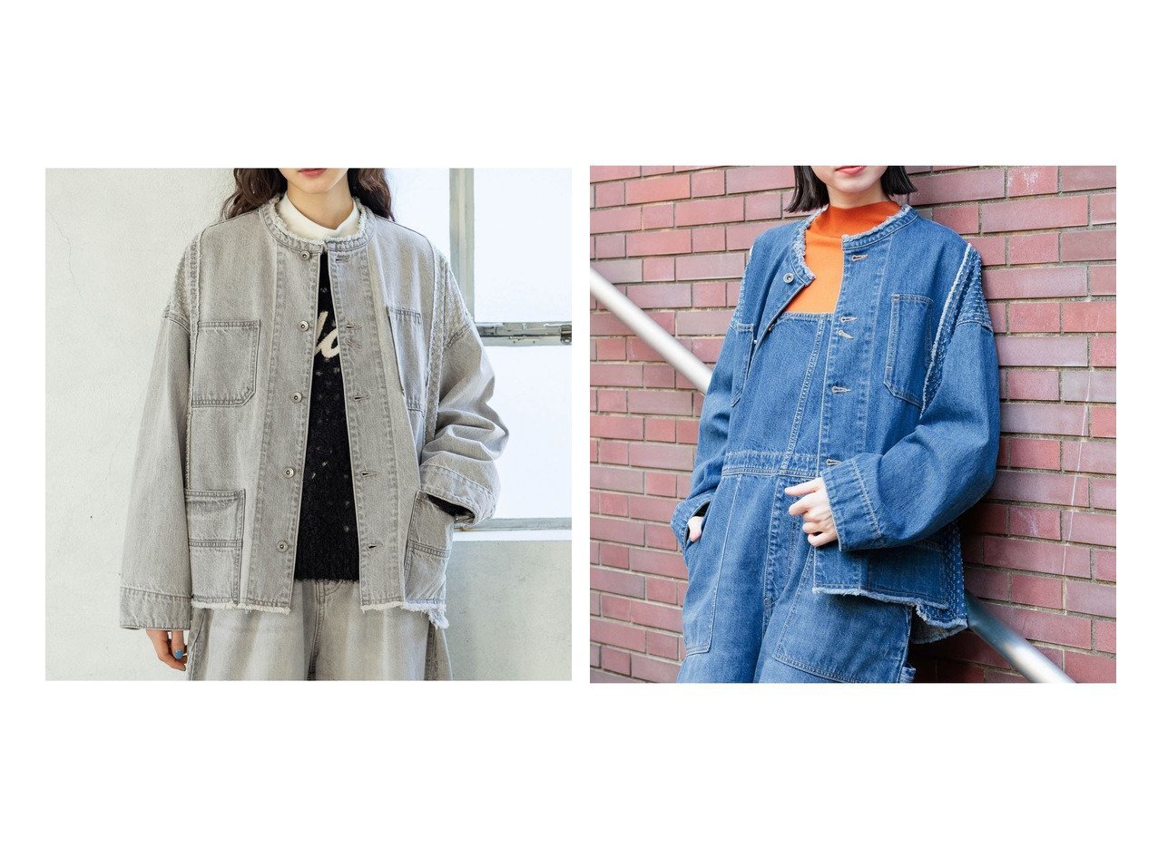 【niko and/ニコアンド】のNKJ 2025SS REMAKE COVERALL 【プチプライス、格安、低価格 人気ファッション通販 コーディネート通販】おすすめ！人気、トレンド、レディースファッションの通販  おすすめ人気トレンドファッション通販アイテム インテリア・キッズ・メンズ・レディースファッション・服の通販 founy(ファニー) 　ファッション　Fashion　レディースファッション　WOMEN　春　Spring　今季　This Season　ジャケット　Jacket　セットアップ　Set Up　デニム　Denim　定番　Standard　リメイク　Remake　ワイド　Wide　ワンポイント　One Point　おすすめ　Recommend　2025年　2025　2025春夏・S/S　Ss,Spring/Summer,2025　グレー系　Gray　レッド系　Red　|ID:crp329100000208296