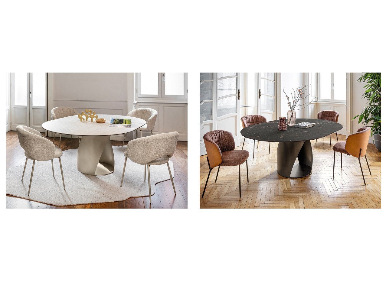 【Calligaris/カリガリス】のサイクロン4155-D 140 【ECで人気ランキング上位のインテリア雑貨 家具通販 / Popular furniture】おすすめ！人気、インテリア雑貨、家具の通販  おすすめ人気トレンドファッション通販アイテム インテリア・キッズ・メンズ・レディースファッション・服の通販 founy(ファニー) 　おすすめ　Recommend　テーブル　Table　ホーム・キャンプ・アウトドア・お取り寄せ　Home,Garden,Outdoor,Camping Gear　家具・インテリア　Furniture　テーブル　Table　ダイニングテーブル　Dining Table　ホワイト系　White　ベージュ系　Beige　ブラック系　Black　|ID:crp329100000208326