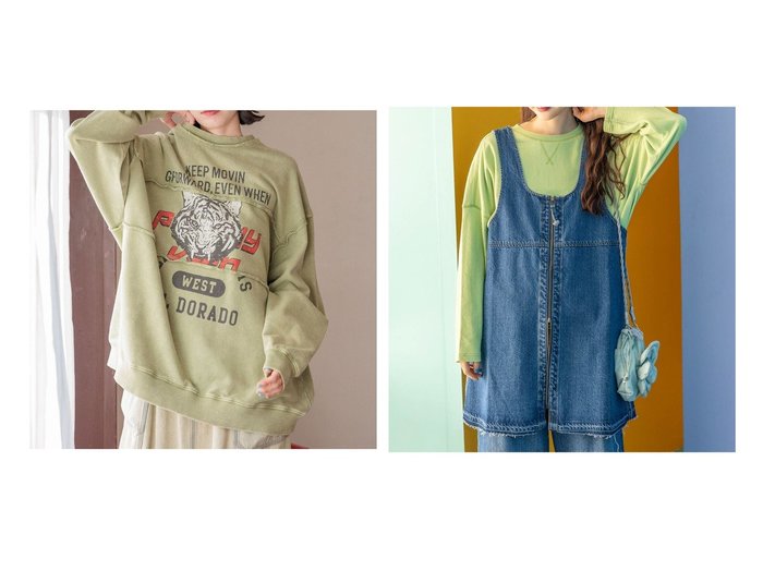 【niko and/ニコアンド】のNKJ 2025SS 2WAY DENIM DRESS&パウダーブリーチロゴプルオーバー 【プチプライス、格安、低価格 人気ファッション通販 コーディネート通販】おすすめ！人気、トレンド、レディースファッションの通販  おすすめ人気トレンドファッション通販アイテム 人気、トレンドファッション・服の通販 founy(ファニー) ファッション Fashion レディースファッション WOMEN トップス・カットソー Tops/Tshirt プルオーバー Pullover ワンピース Dress ドレス Party Dresses おすすめ Recommend スウェット Sweat トレーナー Trainer パウダー Powder ビッグ Big ヴィンテージ Vintage インディゴ Indigo 春 Spring 今季 This Season スクエア Square セットアップ Set Up ダブル Double デニム Denim ドレス Dress 定番 Standard プリント Print 2024年 2024 2024-2025秋冬・A/W Aw/Autumn/Winter/Fw/Fall/2024-2025 2025年 2025 2025春夏・S/S Ss,Spring/Summer,2025 |ID:crp329100000208363