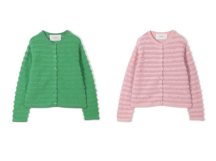 【ADAWAS/アダワス】のFRINGR KNIT CARDIGAN 【ECで売れてるランキング上位の人気ファッション通販 コーディネート通販 / Popular clothes】おすすめ！トレンド、レディースファッションの通販  おすすめ人気トレンドファッション通販アイテム 人気、トレンドファッション・服の通販 founy(ファニー) ファッション Fashion レディースファッション WOMEN トップス・カットソー Tops/Tshirt ニット Knit Tops カーディガン Cardigans エレガント 上品 Elegant 洗える Washable カーディガン Cardigan コンビ Combination 軽量 Lightweight ジャケット Jacket ツイード Tweed デニム Denim ノースリーブ No Sleeve 人気 Popularity フォーマル Formal フリンジ Fringe フロント Front ベーシック Basic ボックス Box 別注 Special Order 夏 Summer |ID:crp329100000208456