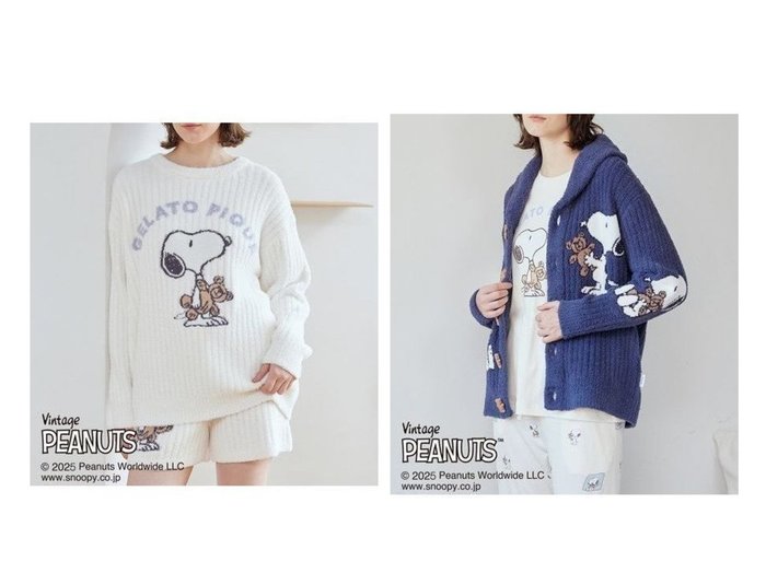 【gelato pique/ジェラート ピケ】の【PEANUTS】【ONLINE限定カラーあり】【UNISEX】SNOOPY×BEAR ジャガードショールカーディガン&【PEANUTS】SNOOPY×BEAR ジャガードプルオーバー 【ルームウェア・パジャマ 人気ファッション通販 コーディネート通販】おすすめ！人気、トレンド、レディースファッションの通販 おすすめ人気トレンドファッション通販アイテム 人気、トレンドファッション・服の通販 founy(ファニー) ファッション Fashion レディースファッション WOMEN トップス・カットソー Tops/Tshirt プルオーバー Pullover カーディガン Cardigans お家時間・ステイホーム Home Time/Stay Home カットソー Cut And Sew コラボ Collaboration スタンダード Standard ベビー Baby ユニセックス Unisex |ID:crp329100000208543