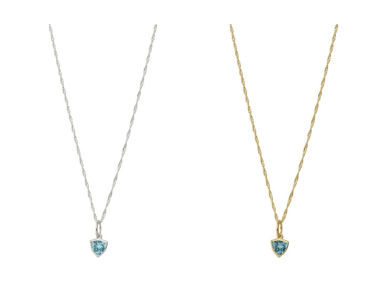 【DAISY LONDON/デイジー ロンドン】のDEC-BLUE TOPAZ SLV ネックレス&DEC-BLUE TOPAZ GP ネックレス 【アクセサリー、ジュエリー 人気ファッション通販 コーディネート通販】おすすめ！人気、トレンド、レディースファッションの通販  おすすめ人気トレンドファッション通販アイテム インテリア・キッズ・メンズ・レディースファッション・服の通販 founy(ファニー) 　ファッション　Fashion　レディースファッション　WOMEN　ジュエリー　Jewelry　ネックレス　Necklaces　2025年　2025　2025春夏・S/S　Ss,Spring/Summer,2025　シルバー　Silver　チェーン　Chain　ツイスト　Twist　ネックレス　Necklace　夏　Summer　春　Spring　S/S・春夏　Ss・Spring/Summer　ゴールド系　Gold　シルバー系　Silver　|ID:crp329100000208945