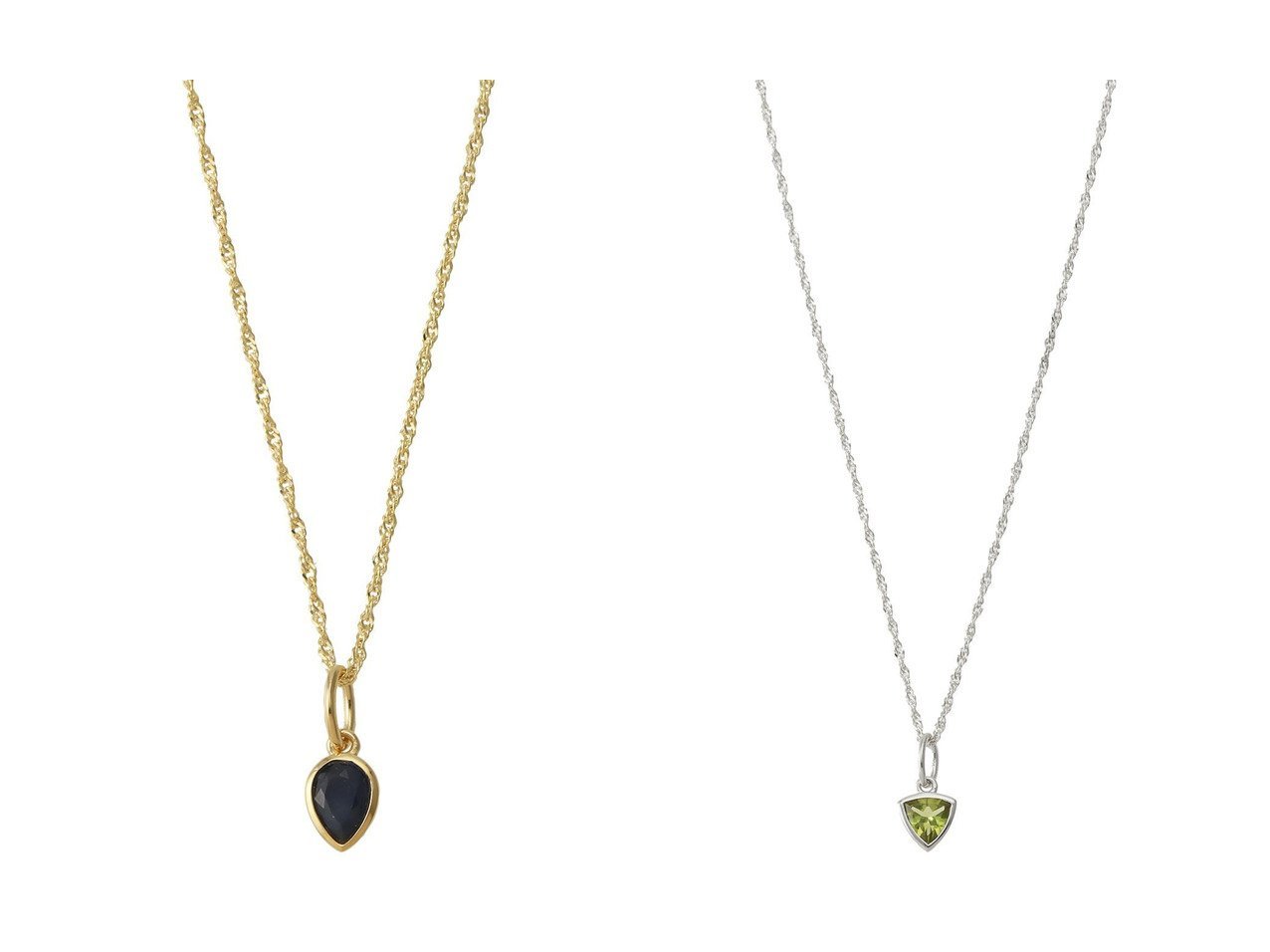 【DAISY LONDON/デイジー ロンドン】のSEPT-SAPPHIRE GP ネックレス&AUG-PERIDOT SLV ネックレス 【アクセサリー、ジュエリー 人気ファッション通販 コーディネート通販】おすすめ！人気、トレンド、レディースファッションの通販  おすすめ人気トレンドファッション通販アイテム インテリア・キッズ・メンズ・レディースファッション・服の通販 founy(ファニー) 　ファッション　Fashion　レディースファッション　WOMEN　ジュエリー　Jewelry　ネックレス　Necklaces　2025年　2025　2025春夏・S/S　Ss,Spring/Summer,2025　チェーン　Chain　ツイスト　Twist　ネックレス　Necklace　バランス　Balance　ボックス　Box　夏　Summer　春　Spring　S/S・春夏　Ss・Spring/Summer　シルバー系　Silver　ゴールド系　Gold　|ID:crp329100000208948