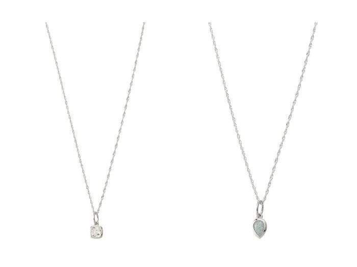 【DAISY LONDON/デイジー ロンドン】のAPRIL-WHITE TOPAZ SLV ネックレス&MARCH-AQUAMARINE SLV ネックレス 【アクセサリー、ジュエリー 人気ファッション通販 コーディネート通販】おすすめ！人気、トレンド、レディースファッションの通販  おすすめ人気トレンドファッション通販アイテム インテリア・キッズ・メンズ・レディースファッション・服の通販 founy(ファニー) https://founy.com/ ファッション Fashion レディースファッション WOMEN ジュエリー Jewelry ネックレス Necklaces 2025年 2025 2025春夏・S/S Ss,Spring/Summer,2025 チェーン Chain ツイスト Twist ネックレス Necklace ボックス Box 夏 Summer 春 Spring S/S・春夏 Ss・Spring/Summer |ID:crp329100000208953