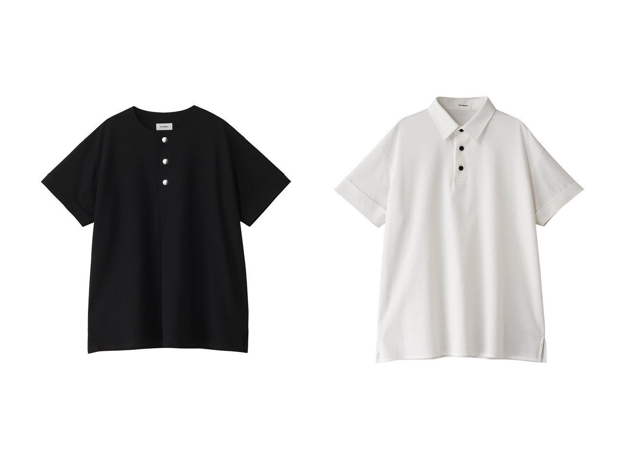 【THE RERACS / MEN/ザ リラクス】の【MEN】レギュラーカラーポロシャツ&【MEN】フロントタックヘンリーネックTシャツ 【MEN】おすすめ！人気トレンド・男性、メンズファッションの通販  おすすめ人気トレンドファッション通販アイテム インテリア・キッズ・メンズ・レディースファッション・服の通販 founy(ファニー) 　ファッション　Fashion　メンズファッション　MEN　トップス・カットソー　Tops/Tshirt/Men　シャツ　Shirts　2025年　2025　2025春夏・S/S　Ss,Spring/Summer,2025　ショート　Short　シルバー　Silver　スラックス　Slacks　スリーブ　Sleeve　ボトム　Bottom　夏　Summer　春　Spring　S/S・春夏　Ss・Spring/Summer　ポロシャツ　Polo Shirt　レギュラー　Regular　軽量　Lightweight　ブラック系　Black　ホワイト系　White　グレー系　Gray　|ID:crp329100000208969