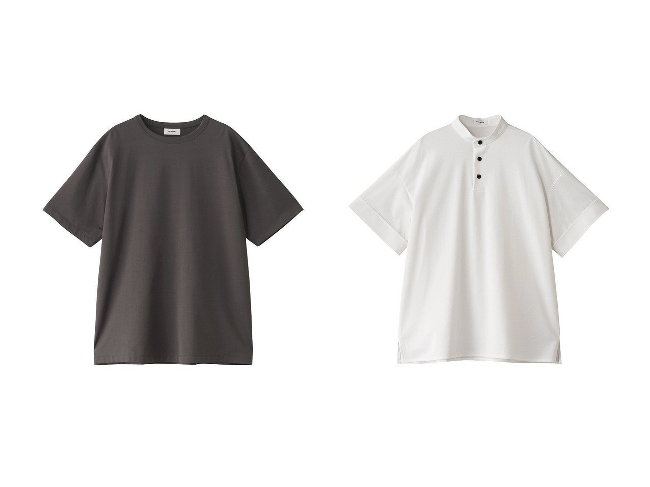 【THE RERACS / MEN/ザ リラクス】の【MEN】バンドカラーポロシャツ&【MEN】Tシャツ 【MEN】おすすめ！人気トレンド・男性、メンズファッションの通販  おすすめ人気トレンドファッション通販アイテム インテリア・キッズ・メンズ・レディースファッション・服の通販 founy(ファニー) 　ファッション　Fashion　メンズファッション　MEN　トップス・カットソー　Tops/Tshirt/Men　シャツ　Shirts　2025年　2025　2025春夏・S/S　Ss,Spring/Summer,2025　ショート　Short　シンプル　Simple　スリーブ　Sleeve　ベーシック　Basic　ボトム　Bottom　夏　Summer　春　Spring　S/S・春夏　Ss・Spring/Summer　ブラック系　Black　ホワイト系　White　グレー系　Gray　ベージュ系　Beige　|ID:crp329100000208979