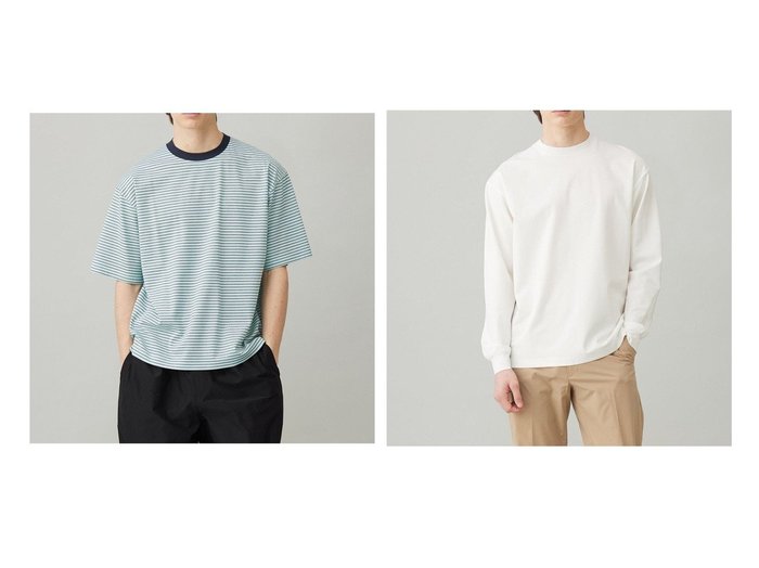 【UNFILO / MEN/アンフィーロ】のスマート ストレッチ ワイドTEE&スマート ストレッチ ロングスリーブTEE 【MEN】おすすめ！人気トレンド・男性、メンズファッションの通販  おすすめ人気トレンドファッション通販アイテム 人気、トレンドファッション・服の通販 founy(ファニー) 　ファッション　Fashion　メンズファッション　MEN　トップス・カットソー　Tops/Tshirt/Men　シャツ　Shirts　NEW・新作・新着・新入荷　New Arrivals　カットソー　Cut And Sew　シルケット　Mercerization　ストレッチ　Stretch　スマート　Smart　スリーブ　Sleeve　ビジネス 仕事 通勤　Business　ベーシック　Basic　ロング　Long　ワイド　Wide　半袖　Short Sleeve　夏　Summer　定番　Standard　春　Spring　S/S・春夏　Ss・Spring/Summer　|ID:crp329100000209213