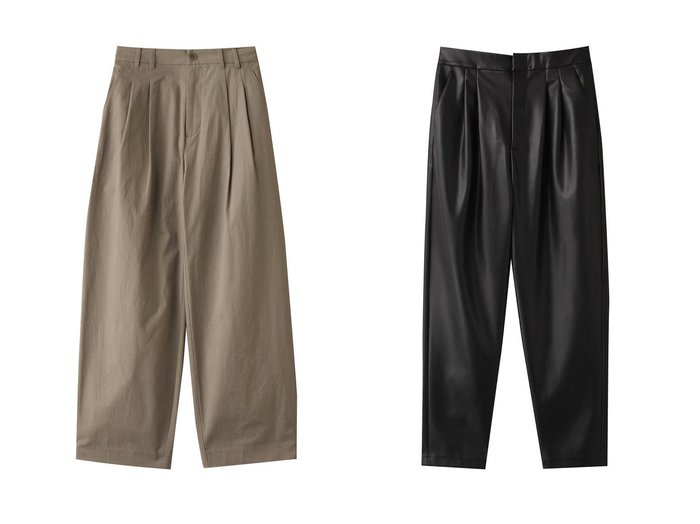 【upper hights/アッパー ハイツ】のRosie シンセティックレザーパンツ&WASHER 2TUCK パンツ 【ECで売れてるランキング上位の人気ファッション通販 コーディネート通販】おすすめ！トレンド、レディースファッションの通販  おすすめ人気トレンドファッション通販アイテム 人気、トレンドファッション・服の通販 founy(ファニー) ファッション Fashion レディースファッション WOMEN パンツ Pants 2025年 2025 2025春夏・S/S Ss,Spring/Summer,2025 テーパード Tapered 夏 Summer 春 Spring S/S・春夏 Ss・Spring/Summer なめらか Smooth |ID:crp329100000209319