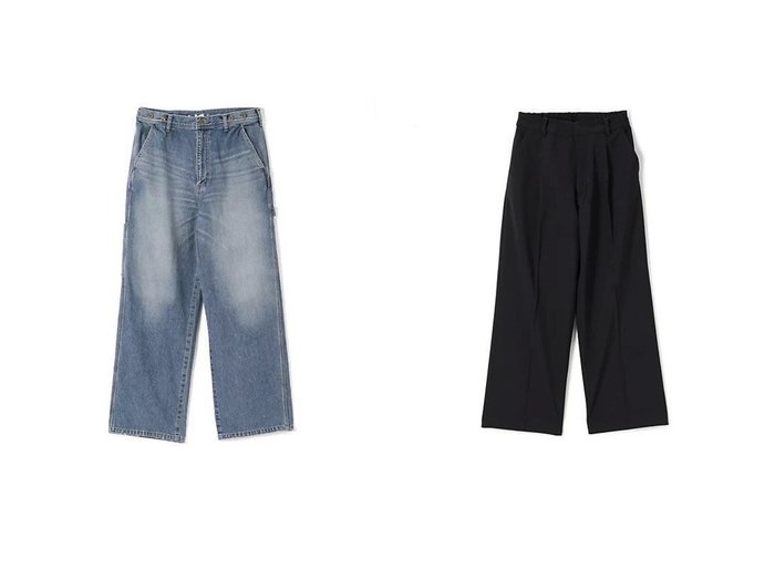 【FLORENT/フローレント】の2WAYストレッチ ワイドパンツ&【BRILL/ブリル】のDENIMペインターPT 【パンツ】 おすすめ人気トレンドファッション通販アイテム 人気、トレンドファッション・服の通販 founy(ファニー) 　ファッション　Fashion　レディースファッション　WOMEN　パンツ　Pants　ダメージ　Damage　デニム　Denim　ポケット　Pocket　ユーズド　Used　ループ　Loop　ワイド　Wide　洗える　Washable　ストレッチ　Stretch　|ID:crp329100000209629