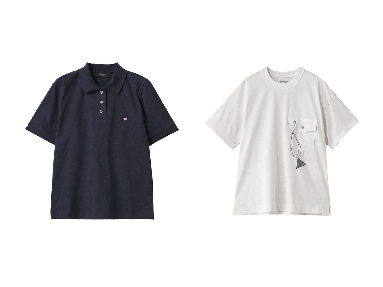 【and wander/アンドワンダー】の【UNISEX】pocket Tシャツ&【Max Mara/マックスマーラ】の【Weekend Max Mara】SCENA ジャージーポロシャツ 【トップス、カットソー】 おすすめ人気トレンドファッション通販アイテム インテリア・キッズ・メンズ・レディースファッション・服の通販 founy(ファニー) 　ファッション　Fashion　レディースファッション　WOMEN　トップス・カットソー　Tops/Tshirt　シャツ/ブラウス　Shirts/Blouses　ポロシャツ　Polo Shirts　ロング / Tシャツ　T-Shirts　カットソー　Cut and Sewn　2025年　2025　2025春夏・S/S　Ss,Spring/Summer,2025　クラシック　Classic　シンプル　Simple　ジャージー　Jersey　バタフライ　Butterfly　ファブリック　Fabric　ボトム　Bottom　ポロシャツ　Polo Shirt　夏　Summer　春　Spring　S/S・春夏　Ss・Spring/Summer　ブルー系　Blue　ブラック系　Black　ホワイト系　White　|ID:crp329100000209693