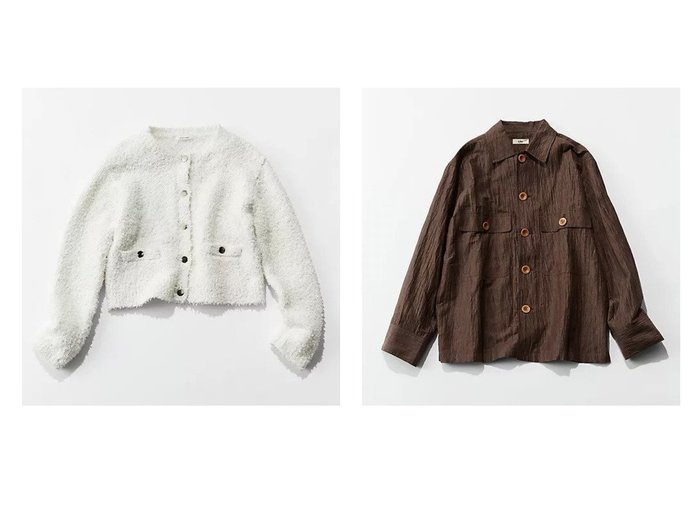 【Uhr/ウーア】のShirt Blouson&【CADUNE/カデュネ】のスパンフラッグニットジャケット 【コート、ジャケット】 おすすめ人気トレンドファッション通販アイテム 人気、トレンドファッション・服の通販 founy(ファニー) ファッション Fashion レディースファッション WOMEN アウター Coat Outerwear ジャケット Jackets ブルゾン Blouson/Jackets トップス・カットソー Tops/Tshirt シャツ/ブラウス Shirts/Blouses コンパクト Compact シルバー Silver ジャケット Jacket スパンコール Sequins 春 Spring 洗える Washable おすすめ Recommend ブルゾン Blouson リネン Linen |ID:crp329100000209741