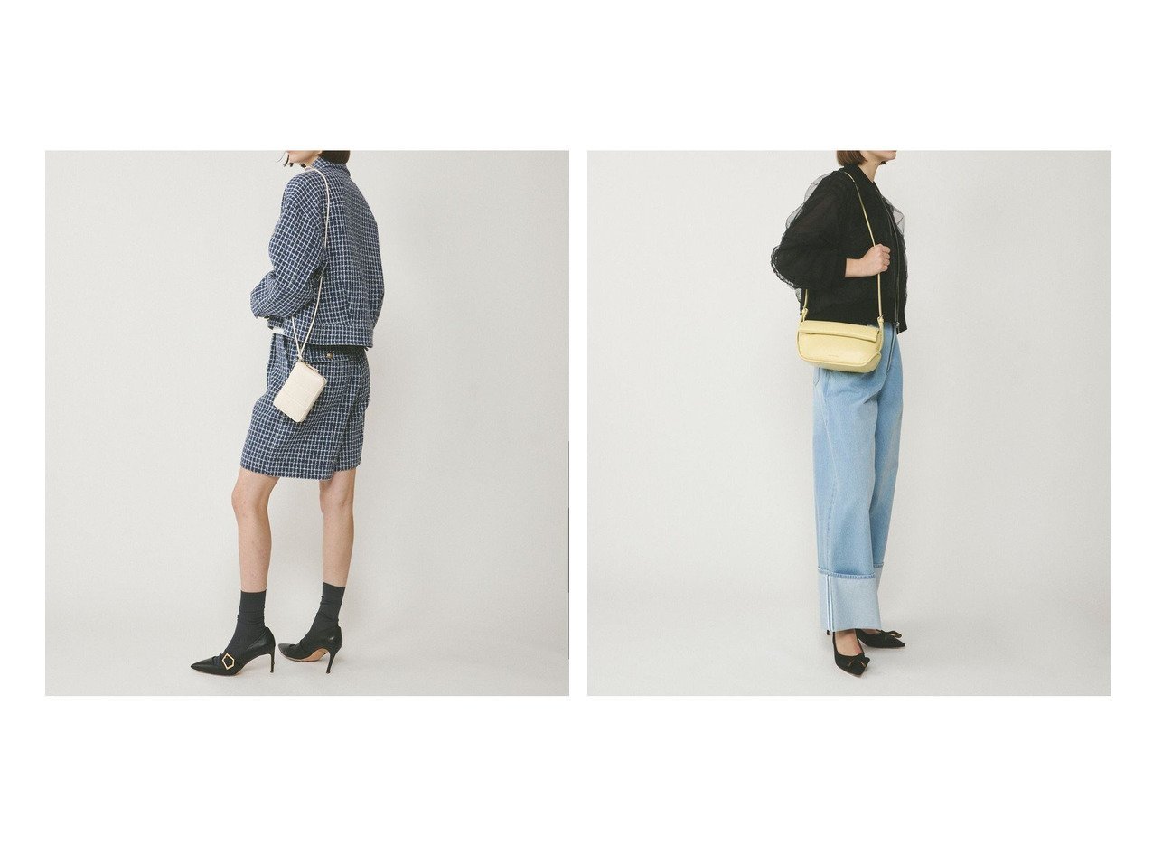 【GRACE CONTINENTAL/グレース コンチネンタル】のADD CULUMN WALLET BAG&ADD CULUMN ROLLA BAG 【バッグ・鞄】 おすすめ人気トレンドファッション通販アイテム インテリア・キッズ・メンズ・レディースファッション・服の通販 founy(ファニー) 　ファッション　Fashion　レディースファッション　WOMEN　バッグ　Bag　NEW・新作・新着・新入荷　New Arrivals　ベーシック　Basic　ホワイト系　White　ブラック系　Black　イエロー系　Yellow　|ID:crp329100000209817