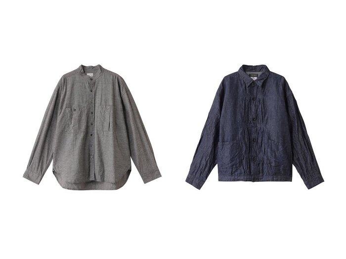 【VERYTAGE / MEN/ベリーテイジ】の【MEN】CHURCHILL コットンリネンオフィサーシャツ&【MEN】DORIAN トリプルプリーツブラウス 【MEN　メンズファッション通販】 おすすめ人気トレンドファッション通販アイテム 人気、トレンドファッション・服の通販 founy(ファニー) 　ファッション　Fashion　メンズファッション　MEN　2025年　2025　2025春夏・S/S　Ss,Spring/Summer,2025　スタイリッシュ　Stylish　スリーブ　Sleeve　デニム　Denim　リネン　Linen　ロング　Long　夏　Summer　定番　Standard　春　Spring　S/S・春夏　Ss・Spring/Summer　|ID:crp329100000209848