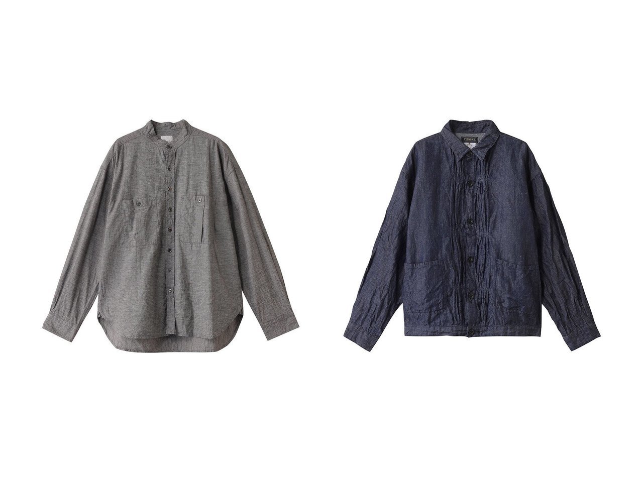 【VERYTAGE / MEN/ベリーテイジ】の【MEN】CHURCHILL コットンリネンオフィサーシャツ&【MEN】DORIAN トリプルプリーツブラウス 【MEN　メンズファッション通販】 おすすめ人気トレンドファッション通販アイテム インテリア・キッズ・メンズ・レディースファッション・服の通販 founy(ファニー) 　ファッション　Fashion　メンズファッション　MEN　2025年　2025　2025春夏・S/S　Ss,Spring/Summer,2025　スタイリッシュ　Stylish　スリーブ　Sleeve　デニム　Denim　リネン　Linen　ロング　Long　夏　Summer　定番　Standard　春　Spring　S/S・春夏　Ss・Spring/Summer　|ID:crp329100000209848