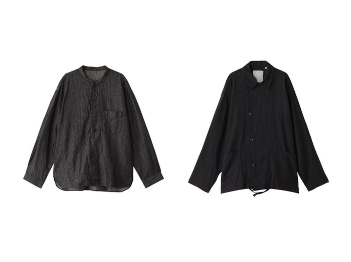 【VERYTAGE / MEN/ベリーテイジ】の【MEN】SWEDESPLIT シャツジャケット&【MEN】MINERSWEDE ノーカラーシャツ 【MEN　メンズファッション通販】 おすすめ人気トレンドファッション通販アイテム インテリア・キッズ・メンズ・レディースファッション・服の通販 founy(ファニー) https://founy.com/ ファッション Fashion メンズファッション MEN 2025年 2025 2025春夏・S/S Ss,Spring/Summer,2025 スタイリッシュ Stylish スリーブ Sleeve リネン Linen ロング Long エレガント 上品 Elegant 夏 Summer 春 Spring S/S・春夏 Ss・Spring/Summer |ID:crp329100000209849