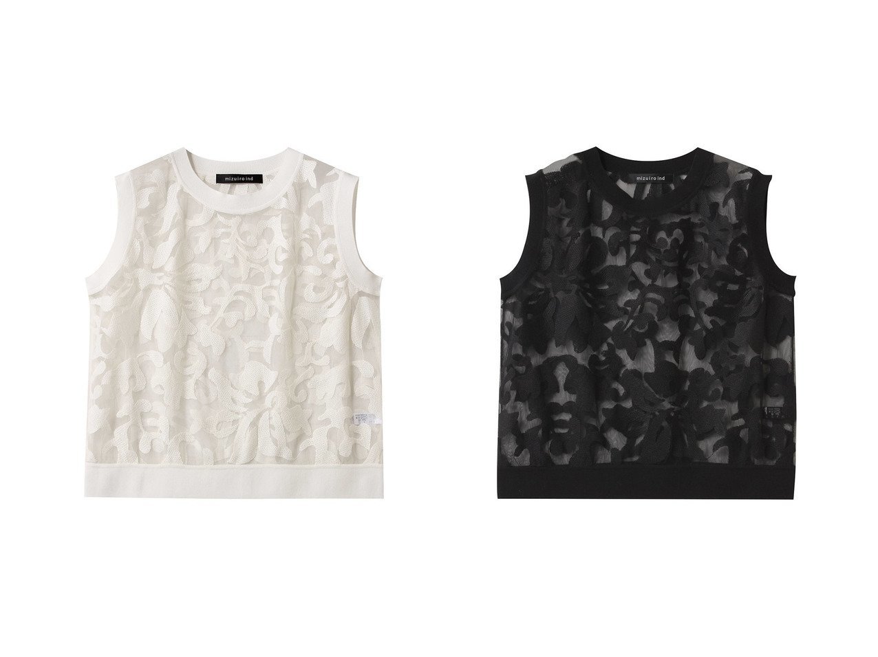 【mizuiro ind/ミズイロ インド】のcrochet net with embroidery vest ベスト 【トップス、カットソー】 おすすめ人気トレンドファッション通販アイテム インテリア・キッズ・メンズ・レディースファッション・服の通販 founy(ファニー) 　ファッション　Fashion　レディースファッション　WOMEN　トップス・カットソー　Tops/Tshirt　ニット　Knit Tops　ベスト/ジレ　Gilets/Vests　プルオーバー　Pullover　2025年　2025　2025春夏・S/S　Ss,Spring/Summer,2025　インナー　Inner　エレガント 上品　Elegant　シンプル　Simple　ベスト　Vest　夏　Summer　春　Spring　S/S・春夏　Ss・Spring/Summer　ホワイト系　White　ブラック系　Black　|ID:crp329100000209867