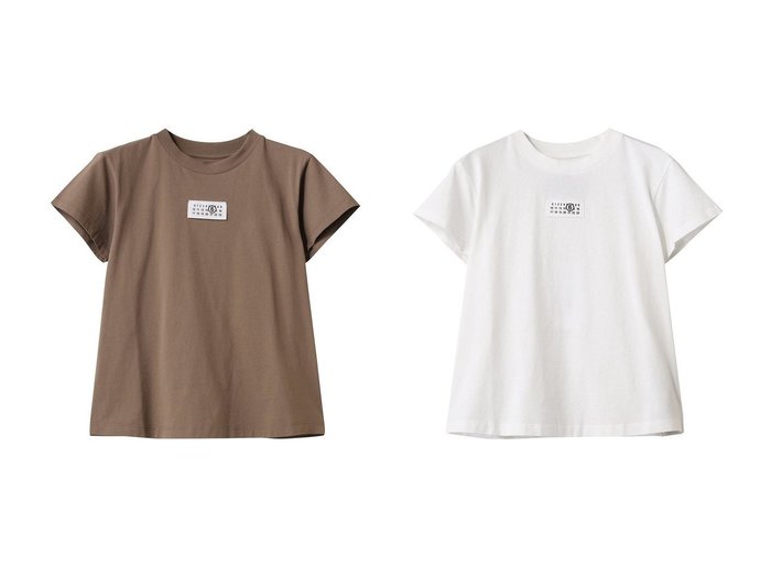 【MM6 Maison Martin Margiela/エムエム6 メゾン マルタン マルジェラ】のTシャツ 【トップス、カットソー】 おすすめ人気トレンドファッション通販アイテム インテリア・キッズ・メンズ・レディースファッション・服の通販 founy(ファニー) https://founy.com/ ファッション Fashion レディースファッション WOMEN トップス・カットソー Tops/Tshirt シャツ/ブラウス Shirts/Blouses ロング / Tシャツ T-Shirts カットソー Cut and Sewn 2025年 2025 2025春夏・S/S Ss,Spring/Summer,2025 コンパクト Compact ショート Short シンプル Simple スリーブ Sleeve トレンド Trend フロント Front ボトム Bottom ワイド Wide 夏 Summer 春 Spring S/S・春夏 Ss・Spring/Summer |ID:crp329100000209992