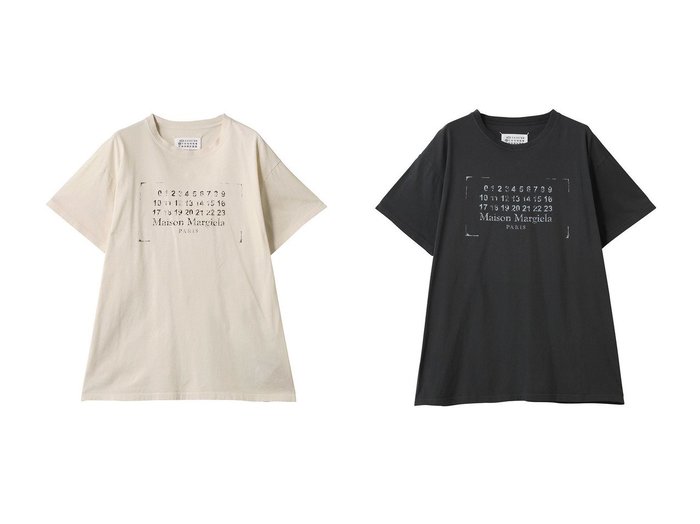 【MAISON MARGIELA/メゾン マルジェラ】のロゴプリントTシャツ 【トップス、カットソー】  おすすめ人気トレンドファッション通販アイテム インテリア・キッズ・メンズ・レディースファッション・服の通販 founy(ファニー) https://founy.com/ ファッション Fashion レディースファッション WOMEN トップス・カットソー Tops/Tshirt シャツ/ブラウス Shirts/Blouses ロング / Tシャツ T-Shirts カットソー Cut and Sewn 2025年 2025 2025春夏・S/S Ss,Spring/Summer,2025 ショート Short スリーブ Sleeve フロント Front プリント Print 夏 Summer 春 Spring S/S・春夏 Ss・Spring/Summer |ID:crp329100000210268