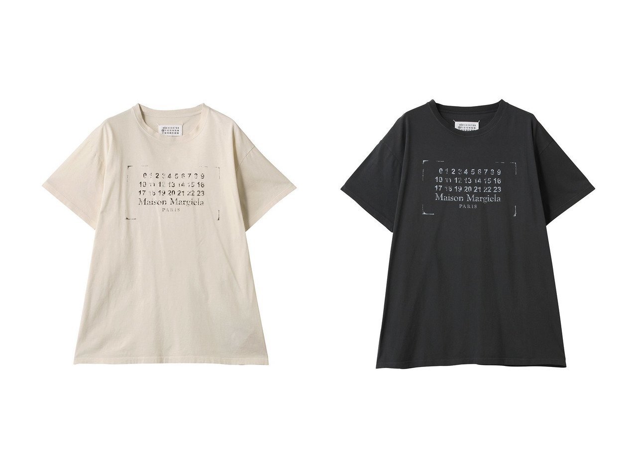 【MAISON MARGIELA/メゾン マルジェラ】のロゴプリントTシャツ 【トップス、カットソー】  おすすめ人気トレンドファッション通販アイテム インテリア・キッズ・メンズ・レディースファッション・服の通販 founy(ファニー) 　ファッション　Fashion　レディースファッション　WOMEN　トップス・カットソー　Tops/Tshirt　シャツ/ブラウス　Shirts/Blouses　ロング / Tシャツ　T-Shirts　カットソー　Cut and Sewn　2025年　2025　2025春夏・S/S　Ss,Spring/Summer,2025　ショート　Short　スリーブ　Sleeve　フロント　Front　プリント　Print　夏　Summer　春　Spring　S/S・春夏　Ss・Spring/Summer　ブラック系　Black　|ID:crp329100000210268