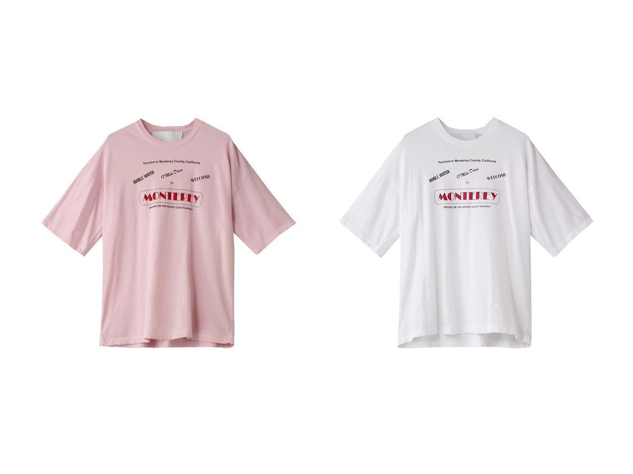 【TICCA/ティッカ】のMONTEREYTシャツ 【トップス、カットソー】  おすすめ人気トレンドファッション通販アイテム インテリア・キッズ・メンズ・レディースファッション・服の通販 founy(ファニー) 　ファッション　Fashion　レディースファッション　WOMEN　トップス・カットソー　Tops/Tshirt　シャツ/ブラウス　Shirts/Blouses　ロング / Tシャツ　T-Shirts　カットソー　Cut and Sewn　2025年　2025　2025春夏・S/S　Ss,Spring/Summer,2025　ショート　Short　スリーブ　Sleeve　プリント　Print　夏　Summer　春　Spring　S/S・春夏　Ss・Spring/Summer　ホワイト系　White　ブルー系　Blue　グレー系　Gray　レッド系　Red　|ID:crp329100000210279