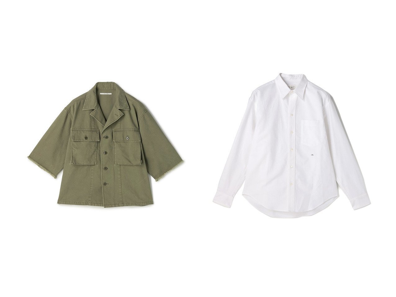 【J.B. ATTIRE/ジェービーアタイア】のPARIS UTILITY JACKET&TRIBECA SHIRT 【トップス、カットソー】 おすすめ人気トレンドファッション通販アイテム インテリア・キッズ・メンズ・レディースファッション・服の通販 founy(ファニー) 　ファッション　Fashion　レディースファッション　WOMEN　アウター　Coat Outerwear　ジャケット　Jackets　トップス・カットソー　Tops/Tshirt　シャツ/ブラウス　Shirts/Blouses　2025年　2025　2025春夏・S/S　Ss,Spring/Summer,2025　カットオフ　Cut Off　ショート　Short　ジャケット　Jacket　スリーブ　Sleeve　バランス　Balance　パターン　Pattern　フロント　Front　ポケット　Pocket　夏　Summer　春　Spring　S/S・春夏　Ss・Spring/Summer　ホワイト系　White　|ID:crp329100000210331