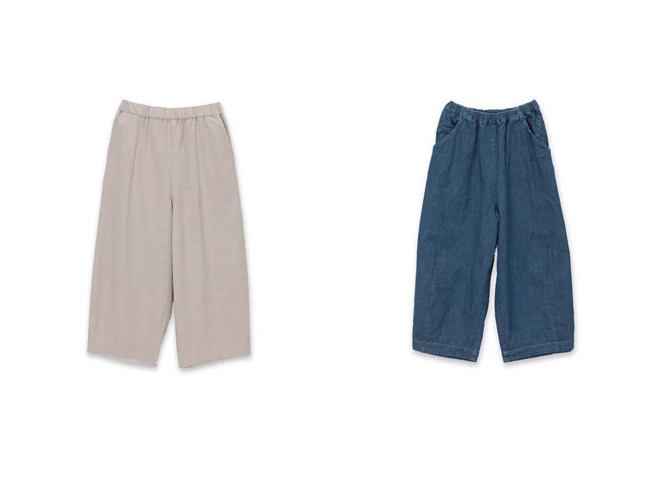 【pas de calais/パドカレ】の25SSミリタリーデニムPT&WパワーストレッチPT 【パンツ】 おすすめ人気トレンドファッション通販アイテム インテリア・キッズ・メンズ・レディースファッション・服の通販 founy(ファニー) 　ファッション　Fashion　レディースファッション　WOMEN　パンツ　Pants　2025年　2025　2025春夏・S/S　Ss,Spring/Summer,2025　クロップド　Cropped　ストレッチ　Stretch　フェミニン　Feminine　ワイド　Wide　デニム　Denim　ミリタリー　Military　洗える　Washable　グレー系　Gray　ブルー系　Blue　|ID:crp329100000210573