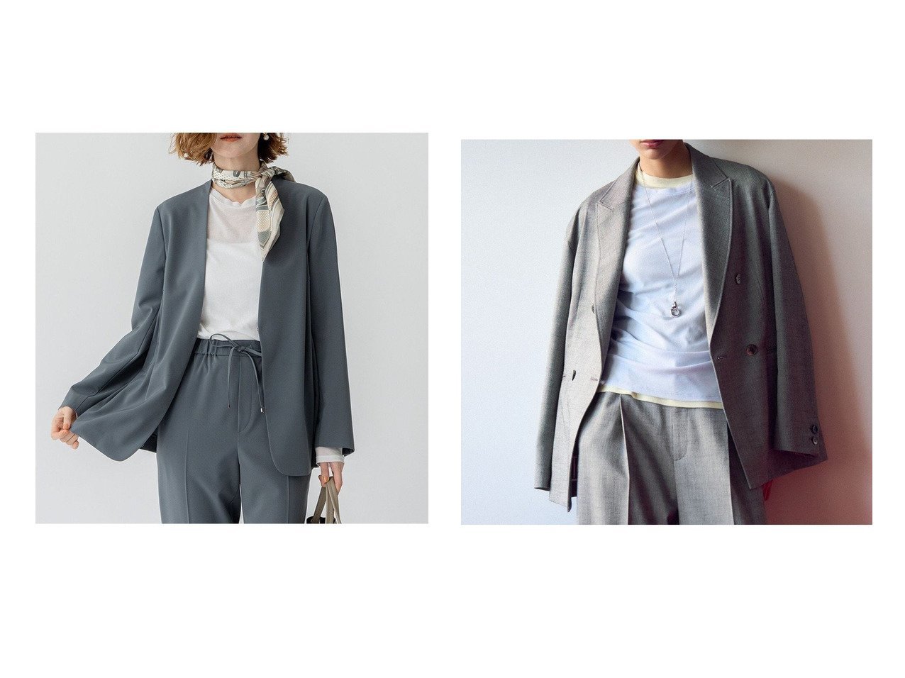 【NIJYUSANKU/23区】の【/セットアップ対応】2WAYストレッチツイル ジャケット&【/セットアップ対応】スラブツイードストレッチ ジャケット 【コート、ジャケット】 おすすめ人気トレンドファッション通販アイテム インテリア・キッズ・メンズ・レディースファッション・服の通販 founy(ファニー) 　ファッション　Fashion　レディースファッション　WOMEN　アウター　Coat Outerwear　ジャケット　Jackets　ノーカラージャケット　No Collar Leather Jackets　テーラードジャケット　Tailored Jackets　インナー　Inner　春　Spring　ジャケット　Jacket　ストレッチ　Stretch　セットアップ　Set Up　バランス　Balance　ワイド　Wide　S/S・春夏　Ss・Spring/Summer　NEW・新作・新着・新入荷　New Arrivals　おすすめ　Recommend　夏　Summer　エレガント 上品　Elegant　ビジネス 仕事 通勤　Business　2025年　2025　2025春夏・S/S　Ss,Spring/Summer,2025　ブラック系　Black　ベージュ系　Beige　グリーン系　Green　ブルー系　Blue　|ID:crp329100000210600