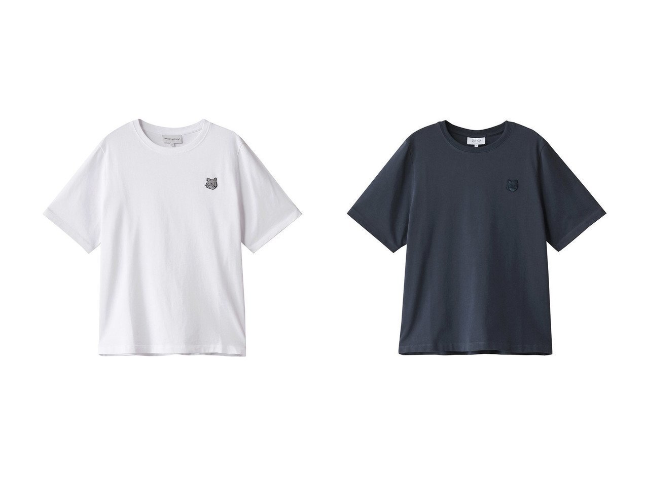 【MAISON KITSUNE/メゾン キツネ】のBOLD FOX HEAD PATCH COMFORT Tシャツ&BOLD FOX HEAD PATCH COMFORT Tシャツ 【トップス、カットソー】 おすすめ人気トレンドファッション通販アイテム インテリア・キッズ・メンズ・レディースファッション・服の通販 founy(ファニー) 　ファッション　Fashion　レディースファッション　WOMEN　トップス・カットソー　Tops/Tshirt　シャツ/ブラウス　Shirts/Blouses　ロング / Tシャツ　T-Shirts　カットソー　Cut and Sewn　2025年　2025　2025春夏・S/S　Ss,Spring/Summer,2025　ショート　Short　シンプル　Simple　スリーブ　Sleeve　バランス　Balance　夏　Summer　春　Spring　S/S・春夏　Ss・Spring/Summer　ホワイト系　White　ブルー系　Blue　ブラック系　Black　|ID:crp329100000210683