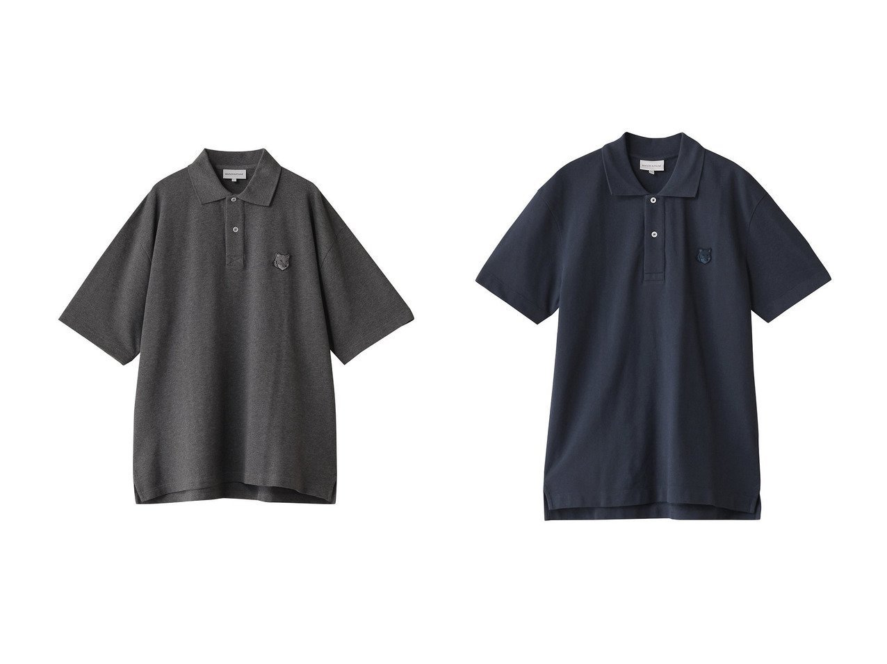 【MAISON KITSUNE / MEN/メゾン キツネ】の【MEN】BOLD FOX HEAD PATCH OVERSIZE ポロ&【MEN】BOLD FOX HEAD PATCH COMFORT ポロ 【MEN　男性、メンズファッション通販】 おすすめ人気トレンドファッション通販アイテム インテリア・キッズ・メンズ・レディースファッション・服の通販 founy(ファニー) 　ファッション　Fashion　メンズファッション　MEN　2025年　2025　2025春夏・S/S　Ss,Spring/Summer,2025　スタイリッシュ　Stylish　パッチ　Patch　フォックス　Fox　ボトム　Bottom　ポロシャツ　Polo Shirt　夏　Summer　春　Spring　S/S・春夏　Ss・Spring/Summer　ブラック系　Black　グレー系　Gray　ブルー系　Blue　|ID:crp329100000210733