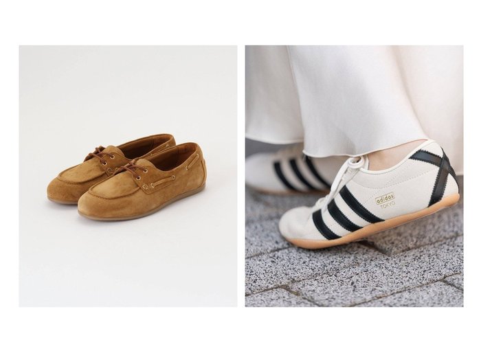 【IENA/イエナ】のIENA DECK SHOES&アディダス オリジナルス TOKYO W JI0182 JI0179 おすすめ人気トレンドファッション通販アイテム 人気、トレンドファッション・服の通販 founy(ファニー) 　ファッション　Fashion　レディースファッション　WOMEN　シューズ　Shoes　スエード　Suede　トレンド　Trend　スニーカー　Sneakers　スリム　Slim　モダン　Modern　ランニング　Running　ヴィンテージ　Vintage　|ID:crp329100000210772