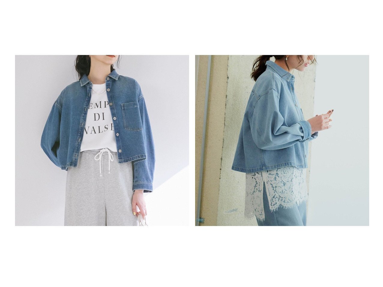 【NIJYUSANKU/23区】の【一部店舗限定】LIGHT DENIM ジャケット 【コート、ジャケット】 おすすめ人気トレンドファッション通販アイテム インテリア・キッズ・メンズ・レディースファッション・服の通販 founy(ファニー) 　ファッション　Fashion　レディースファッション　WOMEN　アウター　Coat Outerwear　ジャケット　Jackets　デニムジャケット　Denim Jackets　ヴィンテージ　Vintage　春　Spring　クラシック　Classic　ショート　Short　ジャケット　Jacket　デニム　Denim　トレンド　Trend　バランス　Balance　ボトム　Bottom　ワイド　Wide　S/S・春夏　Ss・Spring/Summer　NEW・新作・新着・新入荷　New Arrivals　夏　Summer　2025年　2025　2025春夏・S/S　Ss,Spring/Summer,2025　ブルー系　Blue　|ID:crp329100000210929