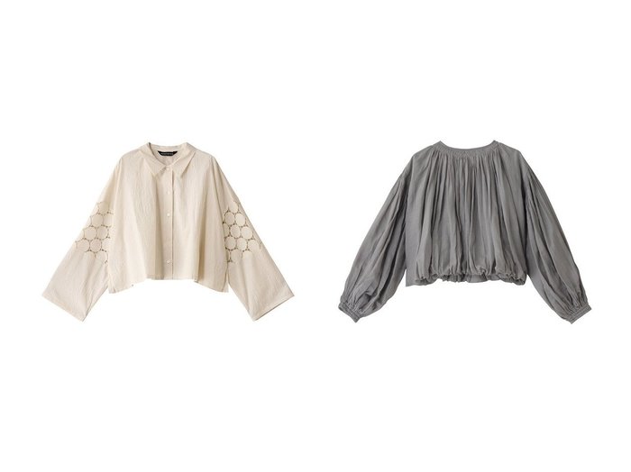 【MARILYN MOON/マリリンムーン】の【SOI-MeME】ボリュームギャザーバルーンブラウス&【mizuiro ind/ミズイロ インド】のlace mix box shirt シャツ 【トップス、カットソー】 おすすめ人気トレンドファッション通販アイテム 人気、トレンドファッション・服の通販 founy(ファニー) ファッション Fashion レディースファッション WOMEN トップス・カットソー Tops/Tshirt シャツ/ブラウス Shirts/Blouses 2025年 2025 2025春夏・S/S Ss,Spring/Summer,2025 おすすめ Recommend スリーブ Sleeve ダウン Down デニム Denim フェミニン Feminine ボックス Box マニッシュ Mannish レース Race ロング Long エレガント 上品 Elegant 夏 Summer 春 Spring S/S・春夏 Ss・Spring/Summer |ID:crp329100000210991