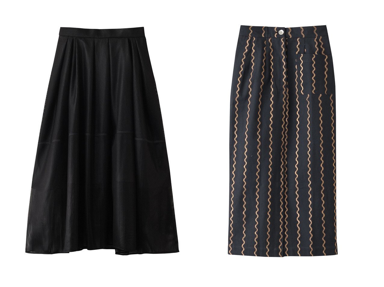 【SZ Blockprints/エスゼット ブロックプリント】の【日本限定】CANVAS SKIRT MAGGI キャンバススカート&【hueLe Museum/ヒューエルミュージアム】の【hLM】メッシュタックスカート 【スカート】 おすすめ人気トレンドファッション通販アイテム インテリア・キッズ・メンズ・レディースファッション・服の通販 founy(ファニー) 　ファッション　Fashion　レディースファッション　WOMEN　スカート　Skirt　ロングスカート　Long Skirt　2025年　2025　2025春夏・S/S　Ss,Spring/Summer,2025　シンプル　Simple　スポーティ　Sporty　メッシュ　Mesh　ロング　Long　夏　Summer　春　Spring　S/S・春夏　Ss・Spring/Summer　ブラック系　Black　|ID:crp329100000211070