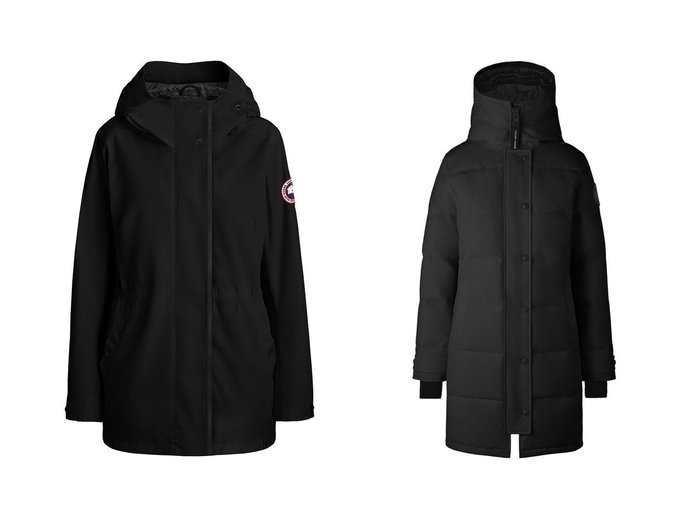 【CANADA GOOSE/カナダグース】の3802WB Shelburne Parka Black Label シェルバーン パーカ&2423L Minden Jacket ミンデン ジャケット 【コート、ジャケット】 おすすめ人気トレンドファッション通販アイテム 人気、トレンドファッション・服の通販 founy(ファニー) 　ファッション　Fashion　レディースファッション　WOMEN　アウター　Coat Outerwear　ジャケット　Jackets　ジャケット　Jacket　再入荷　Restock/Back In Stock/Re Arrival　ダウン　Down　ミドル　Middle　|ID:crp329100000211085