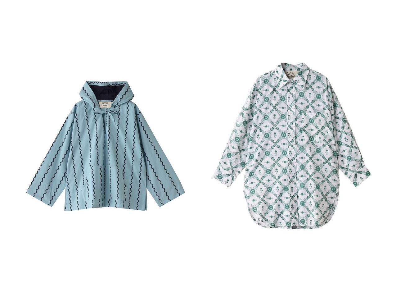 【SZ Blockprints/エスゼット ブロックプリント】のSURF PULLOVER MAGGI サーフプルオーバー&OVERSIZED BUTTON DOWN CHAKRI ボタンダウンシャツ 【トップス、カットソー】 おすすめ人気トレンドファッション通販アイテム インテリア・キッズ・メンズ・レディースファッション・服の通販 founy(ファニー) 　ファッション　Fashion　レディースファッション　WOMEN　トップス・カットソー　Tops/Tshirt　シャツ/ブラウス　Shirts/Blouses　パーカ　Sweats　ロング / Tシャツ　T-Shirts　プルオーバー　Pullover　スウェット　Sweat　カットソー　Cut and Sewn　2025年　2025　2025春夏・S/S　Ss,Spring/Summer,2025　スリット　Slit　プリント　Print　ポケット　Pocket　リボン　Ribbon　夏　Summer　春　Spring　S/S・春夏　Ss・Spring/Summer　ブルー系　Blue　|ID:crp329100000211167