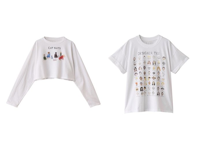 【Whim Gazette/ウィムガゼット】の【Unfortunate Portrait】S Tee&【Unfortunate Portrait】Designer Tee 【トップス、カットソー】 おすすめ人気トレンドファッション通販アイテム インテリア・キッズ・メンズ・レディースファッション・服の通販 founy(ファニー) https://founy.com/ ファッション Fashion レディースファッション WOMEN トップス・カットソー Tops/Tshirt シャツ/ブラウス Shirts/Blouses ロング / Tシャツ T-Shirts カットソー Cut and Sewn 2025年 2025 2025春夏・S/S Ss,Spring/Summer,2025 イラスト Illustration クロップド Cropped スリーブ Sleeve トレンド Trend ボトム Bottom ロング Long 夏 Summer 春 Spring S/S・春夏 Ss・Spring/Summer |ID:crp329100000211287