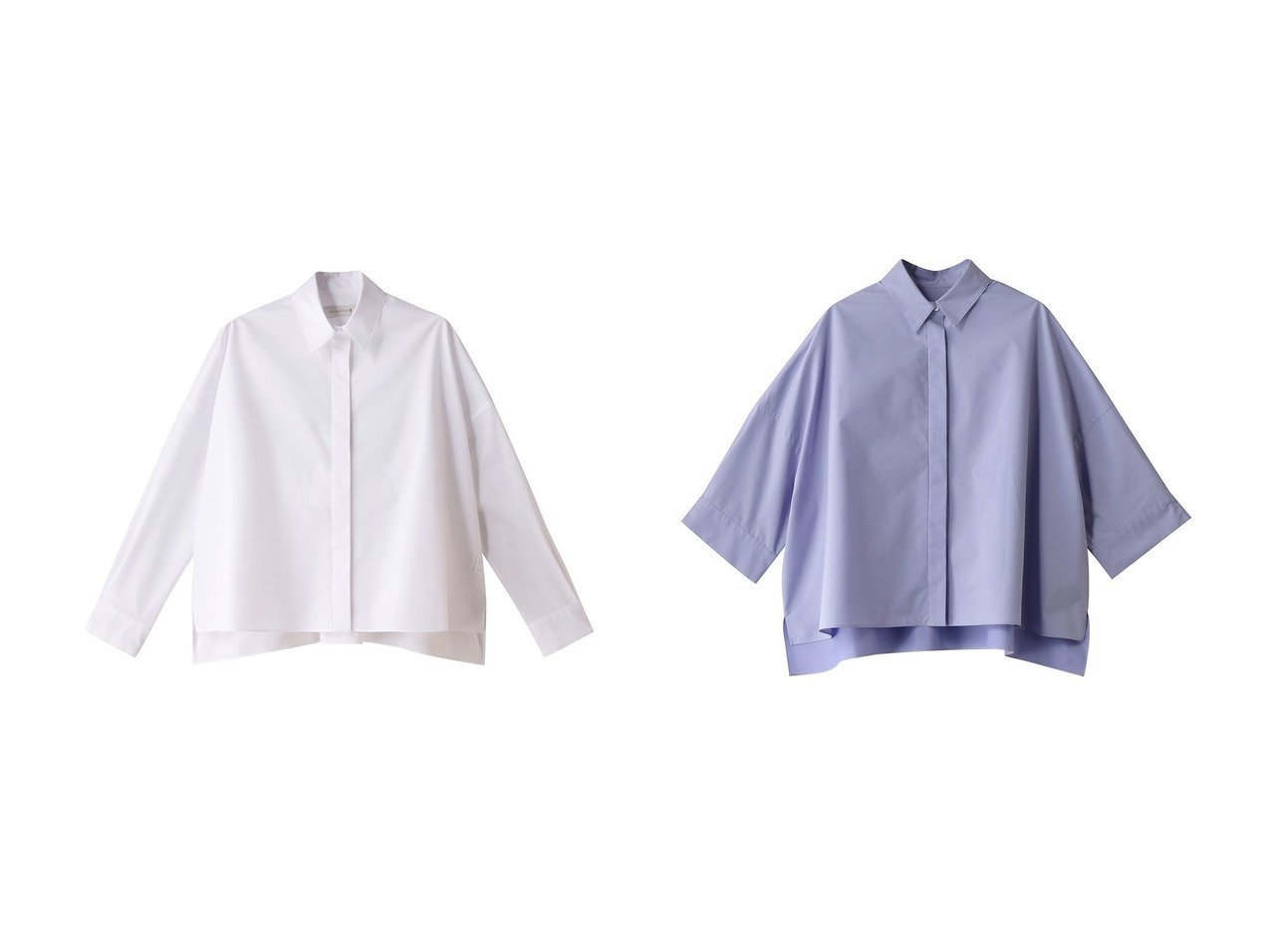 【MACKINTOSH/マッキントッシュ】のWHITELEY 長袖シャツ&WHITELEY 7分袖シャツ 【トップス、カットソー】 おすすめ人気トレンドファッション通販アイテム インテリア・キッズ・メンズ・レディースファッション・服の通販 founy(ファニー) 　ファッション　Fashion　レディースファッション　WOMEN　トップス・カットソー　Tops/Tshirt　シャツ/ブラウス　Shirts/Blouses　2025年　2025　2025春夏・S/S　Ss,Spring/Summer,2025　ショルダー　Shoulder　シンプル　Simple　スリーブ　Sleeve　ドロップ　Drop　ロング　Long　夏　Summer　定番　Standard　春　Spring　S/S・春夏　Ss・Spring/Summer　長袖　Long Sleeve　ショート　Short　センター　Center　ファブリック　Fabric　フォルム　Form　ワイド　Wide　エレガント 上品　Elegant　ホワイト系　White　ブルー系　Blue　|ID:crp329100000211300