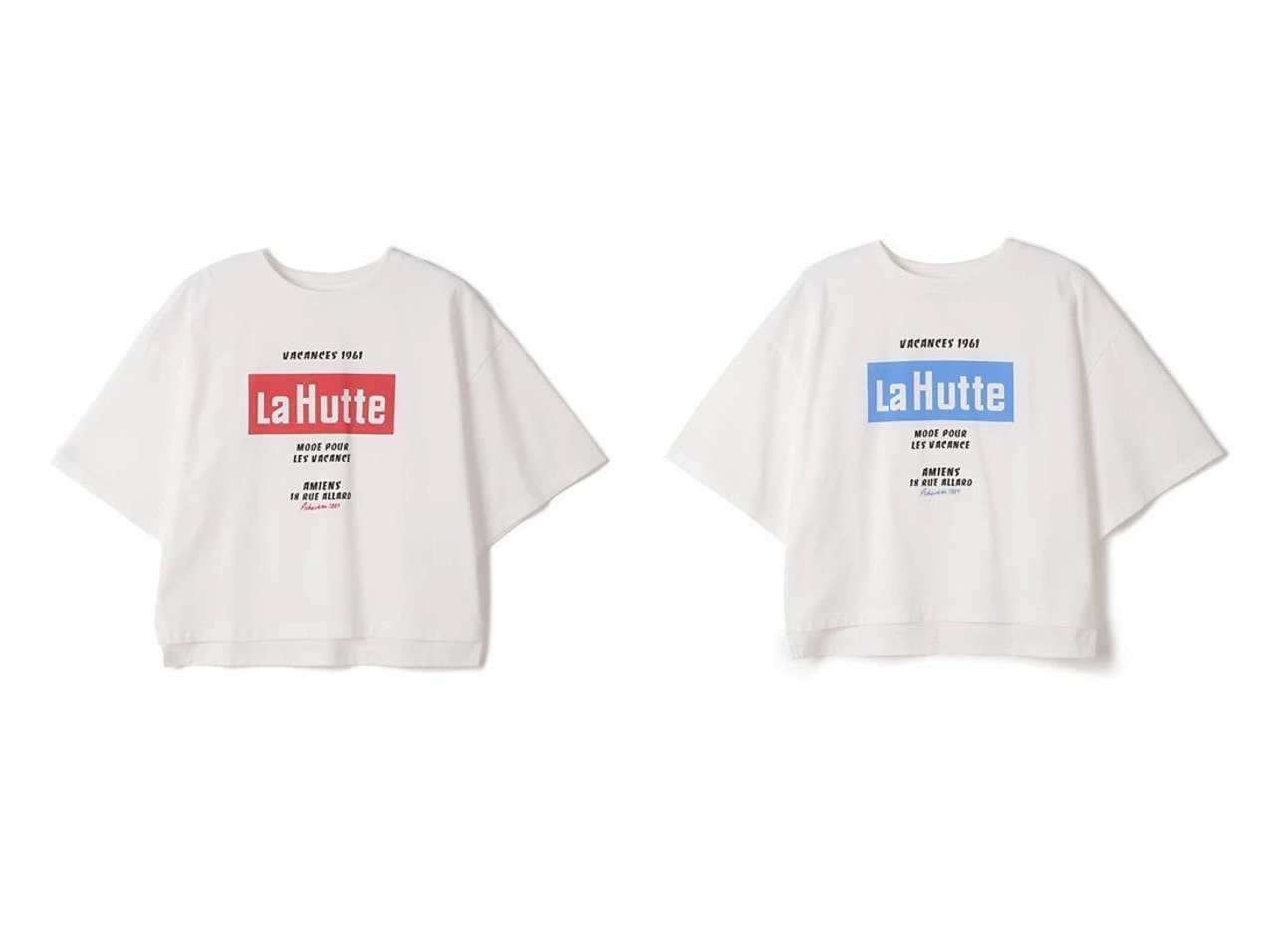 【suadeo/スアデオ】の【suadeo別注】LaHutteワイドTシャツ 【トップス、カットソー】 おすすめ人気トレンドファッション通販アイテム インテリア・キッズ・メンズ・レディースファッション・服の通販 founy(ファニー) 　ファッション　Fashion　レディースファッション　WOMEN　トップス・カットソー　Tops/Tshirt　シャツ/ブラウス　Shirts/Blouses　ロング / Tシャツ　T-Shirts　シルケット　Mercerization　フランス　France　ワイド　Wide　別注　Special Order　定番　Standard　洗える　Washable　レッド系　Red　オレンジ系　Orange　ブルー系　Blue　|ID:crp329100000211305