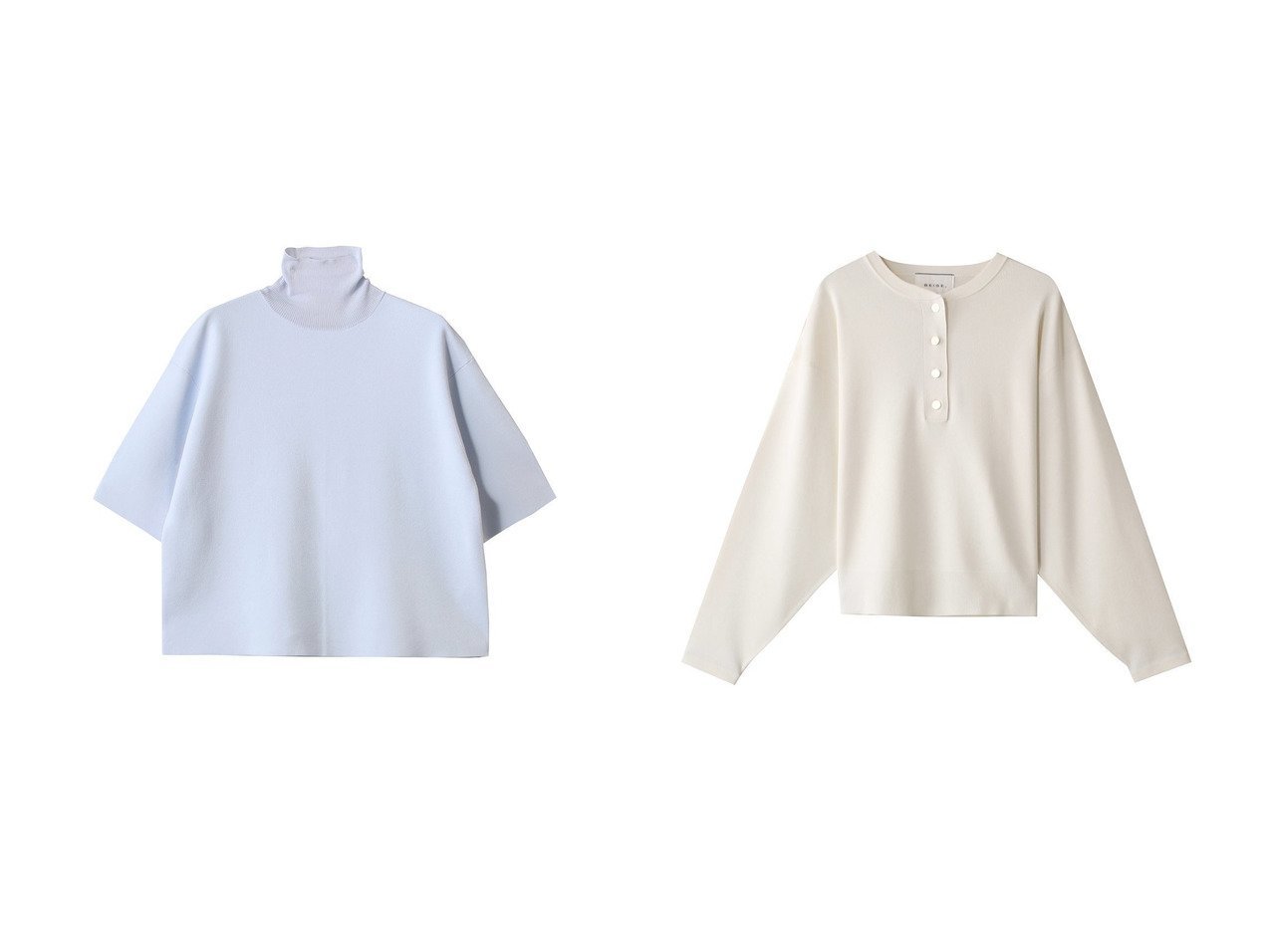 【BEIGE,/ベイジ,】のLAURA(ロラ)/半袖タートルニットトップス&LAURA(ロラ)/スキッパー風ニットトップス 【トップス、カットソー】 おすすめ人気トレンドファッション通販アイテム インテリア・キッズ・メンズ・レディースファッション・服の通販 founy(ファニー) 　ファッション　Fashion　レディースファッション　WOMEN　トップス・カットソー　Tops/Tshirt　ニット　Knit Tops　プルオーバー　Pullover　2025年　2025　2025春夏・S/S　Ss,Spring/Summer,2025　タートルネック　Turtleneck　半袖　Short Sleeve　夏　Summer　春　Spring　S/S・春夏　Ss・Spring/Summer　ブラック系　Black　|ID:crp329100000211364